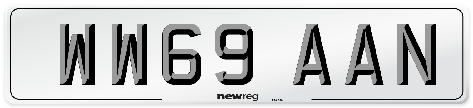 WW69 AAN Number Plate from New Reg